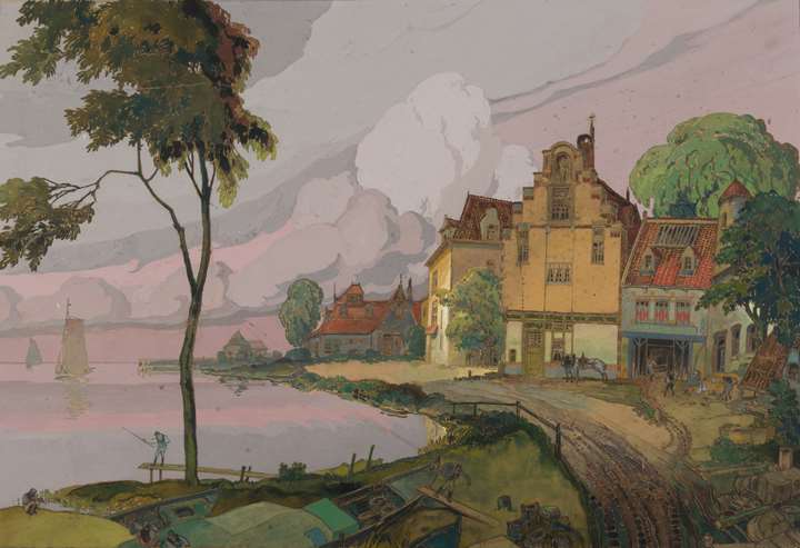 Dutch Landscape with a Fisherman